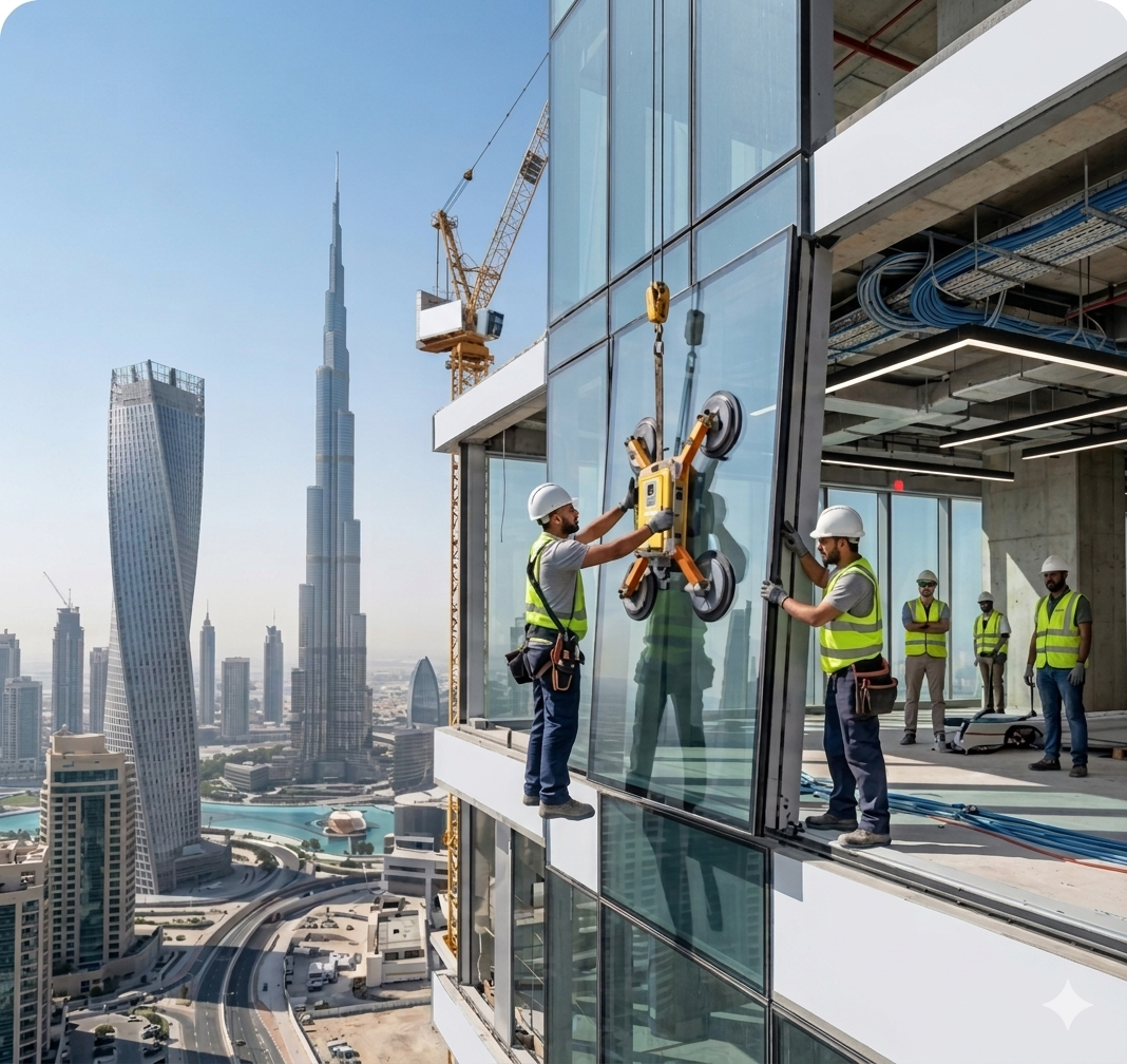 PINFIX construction team working in Dubai